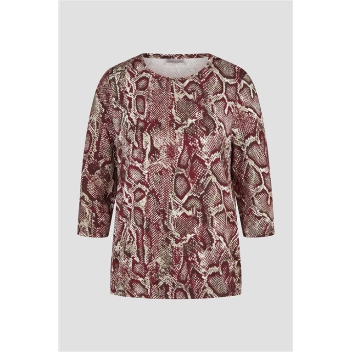 Barbara Lebek shirt 3/4 mouw 15922062 Bordeaux print Barbara Lebek shirt 3/4 mouw 15922062 Bordeaux print
